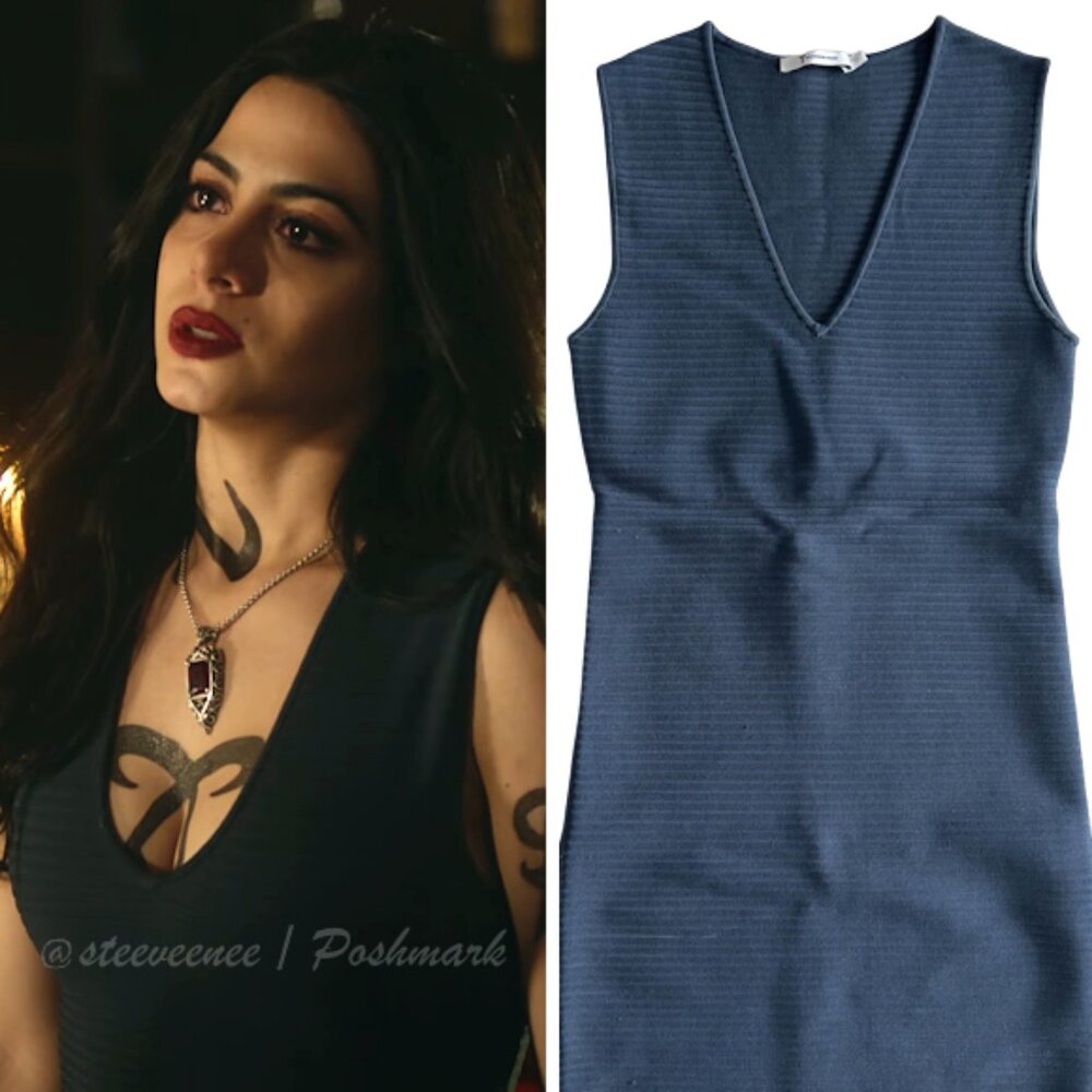 T By Alexander Wang Cutout Ribbed-Knit Mini Dress… - image 1